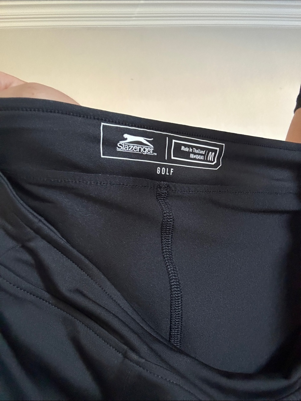 Slazenger Black Mini Skirt with Logo Waistband
